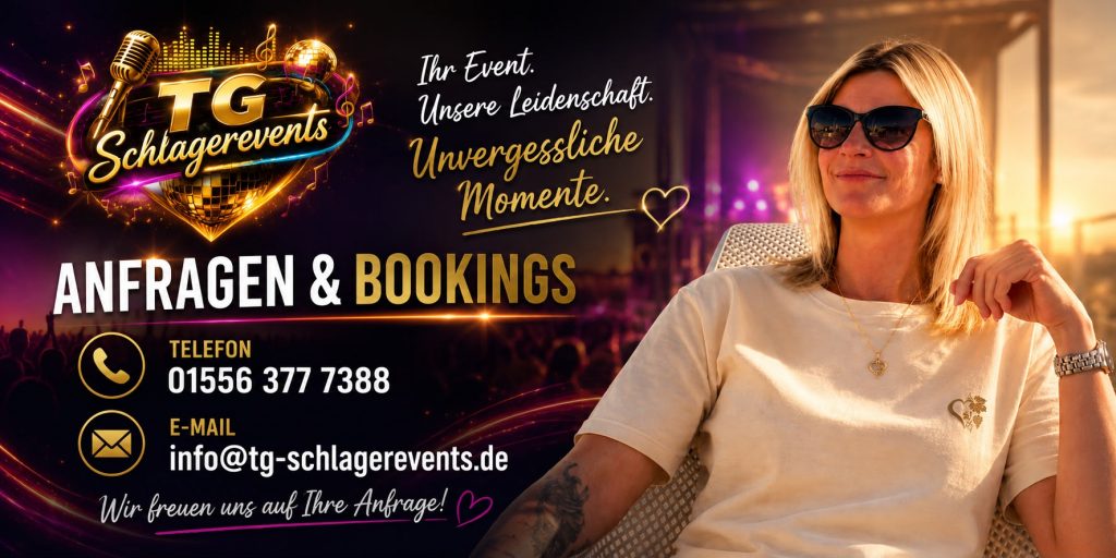 Anfragen und Bookings für Schlagerpartys und Events